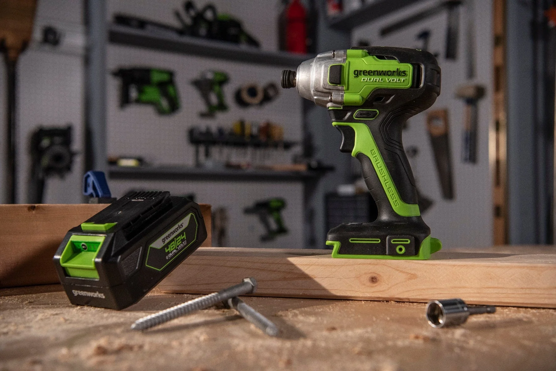 48V/24V Dual-Volt 1/4" Impact Driver Tool Only | 24BID6 - Image 11