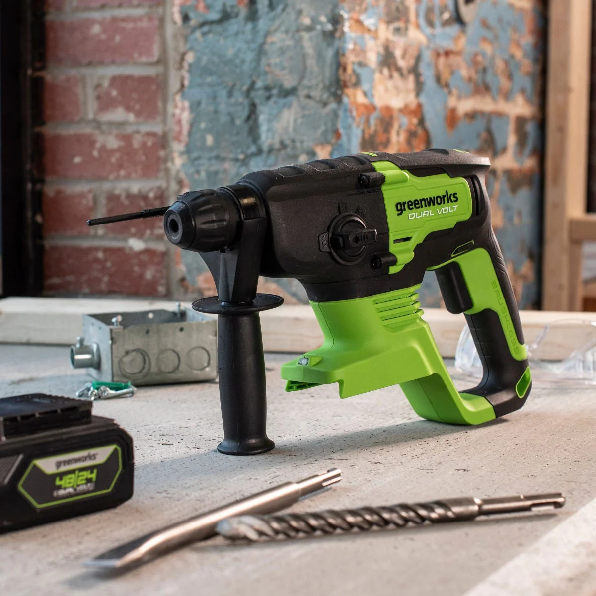 48V/24V Dual-Volt SDS-Plus 2J Rotary Hammer Tool Only | 24BRH1 - Image 13