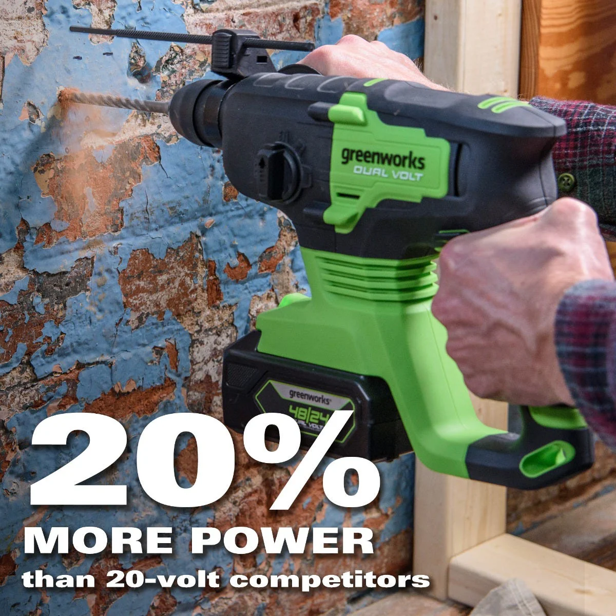 48V/24V Dual-Volt SDS-Plus 2J Rotary Hammer Tool Only | 24BRH1 - Image 15