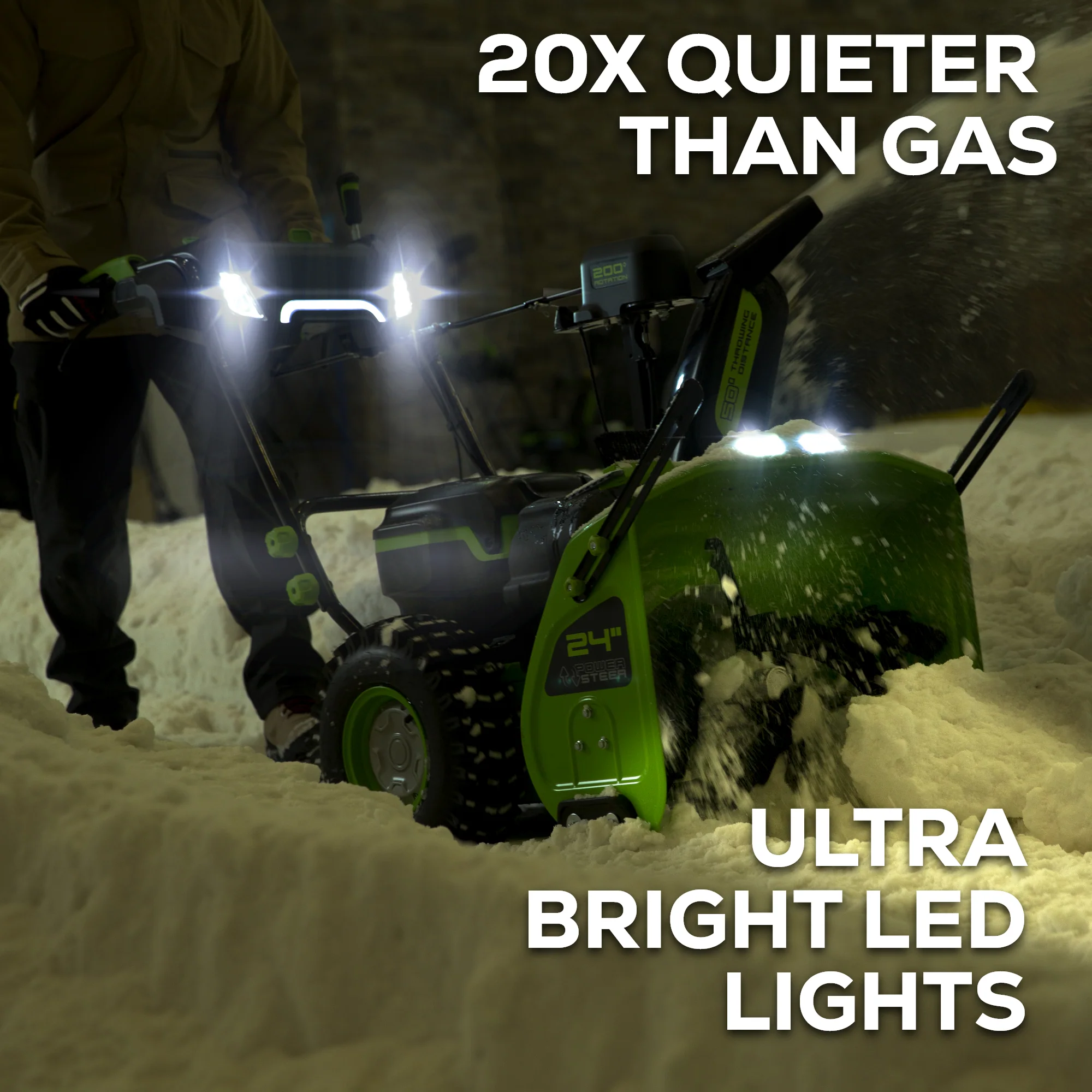 82V Dual Stage Snow Thrower with (3) 6Ah Batteries and Dual Port Charger | 82SN24D-63DP - Image 3