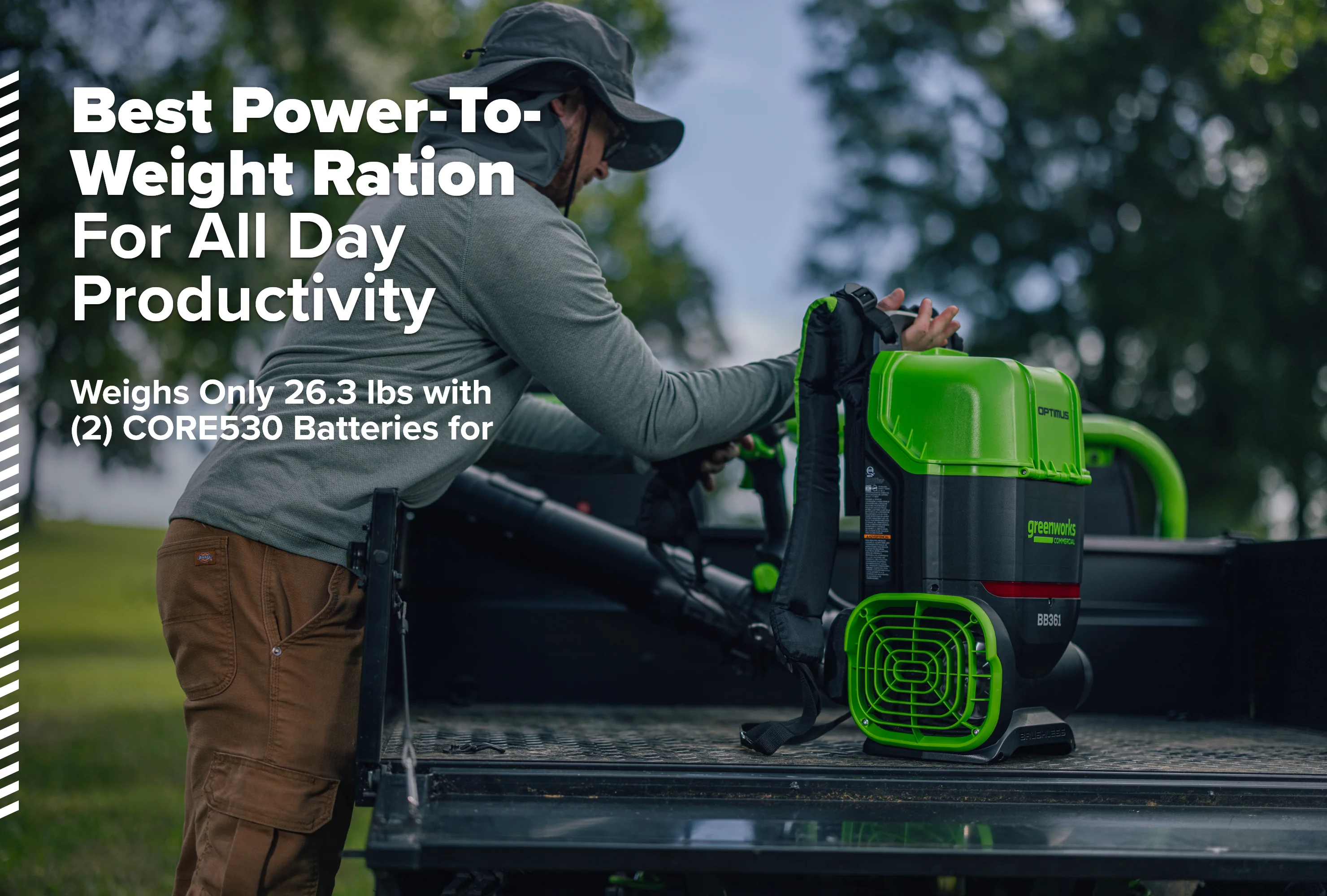 82V OPTIMUS 36N Dual-Port Backpack Blower with (2) 8Ah Batteries and Dual Port Charger | BB361-82DP - Image 3