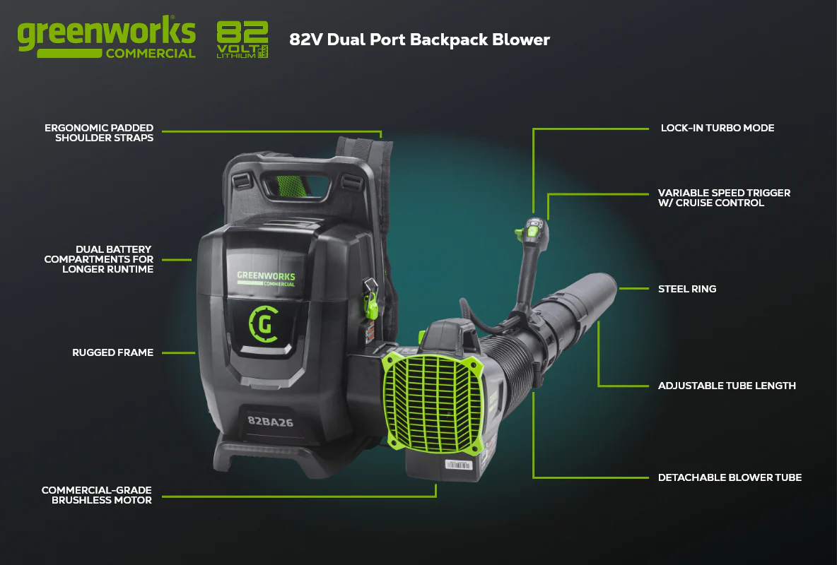 82V 690 CFM Dual Port Backpack Blower Tool-Only | 82BA26 - Image 11
