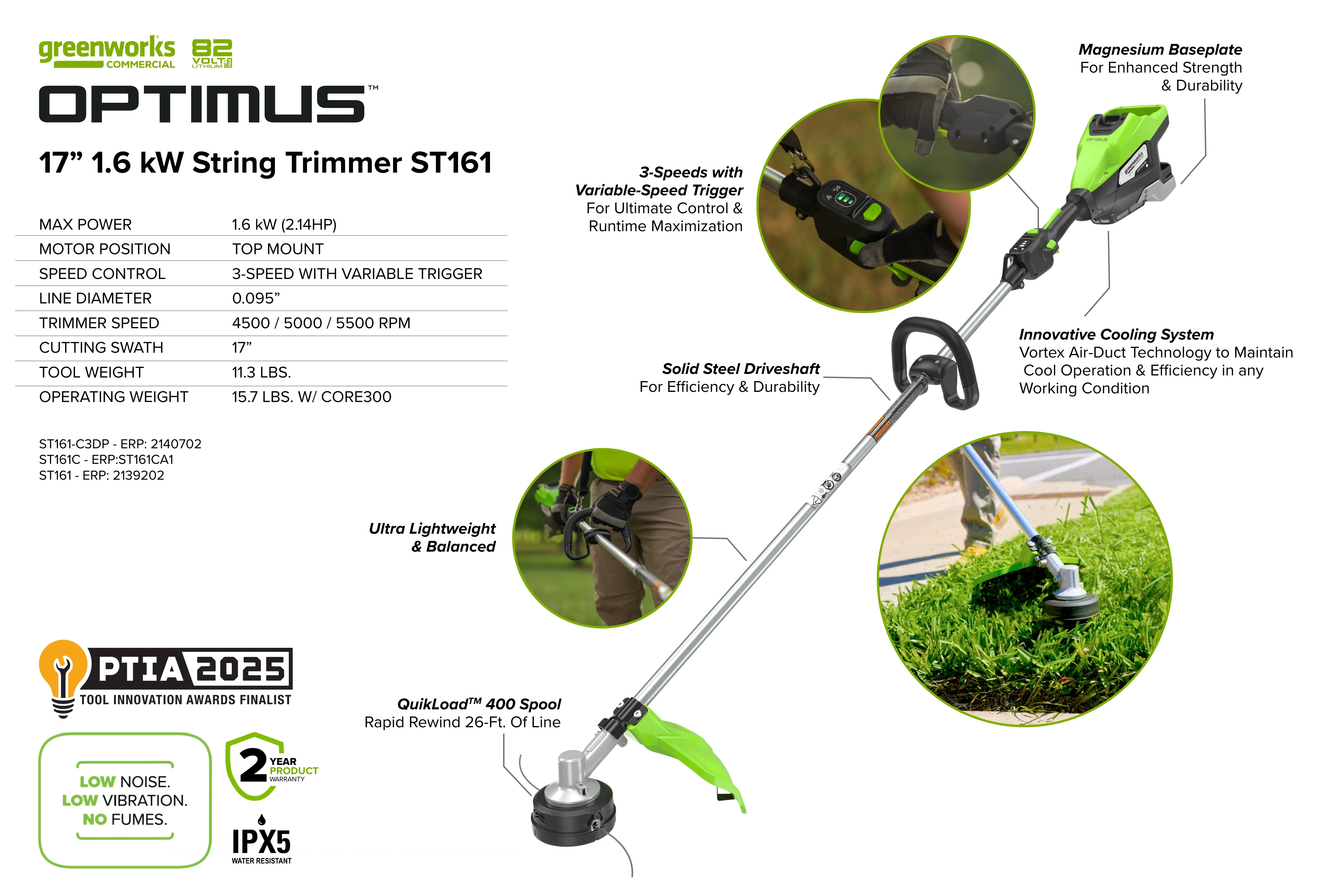 82V OPTIMUS 1.6kW 17" String Trimmer  | ST161 - Image 10