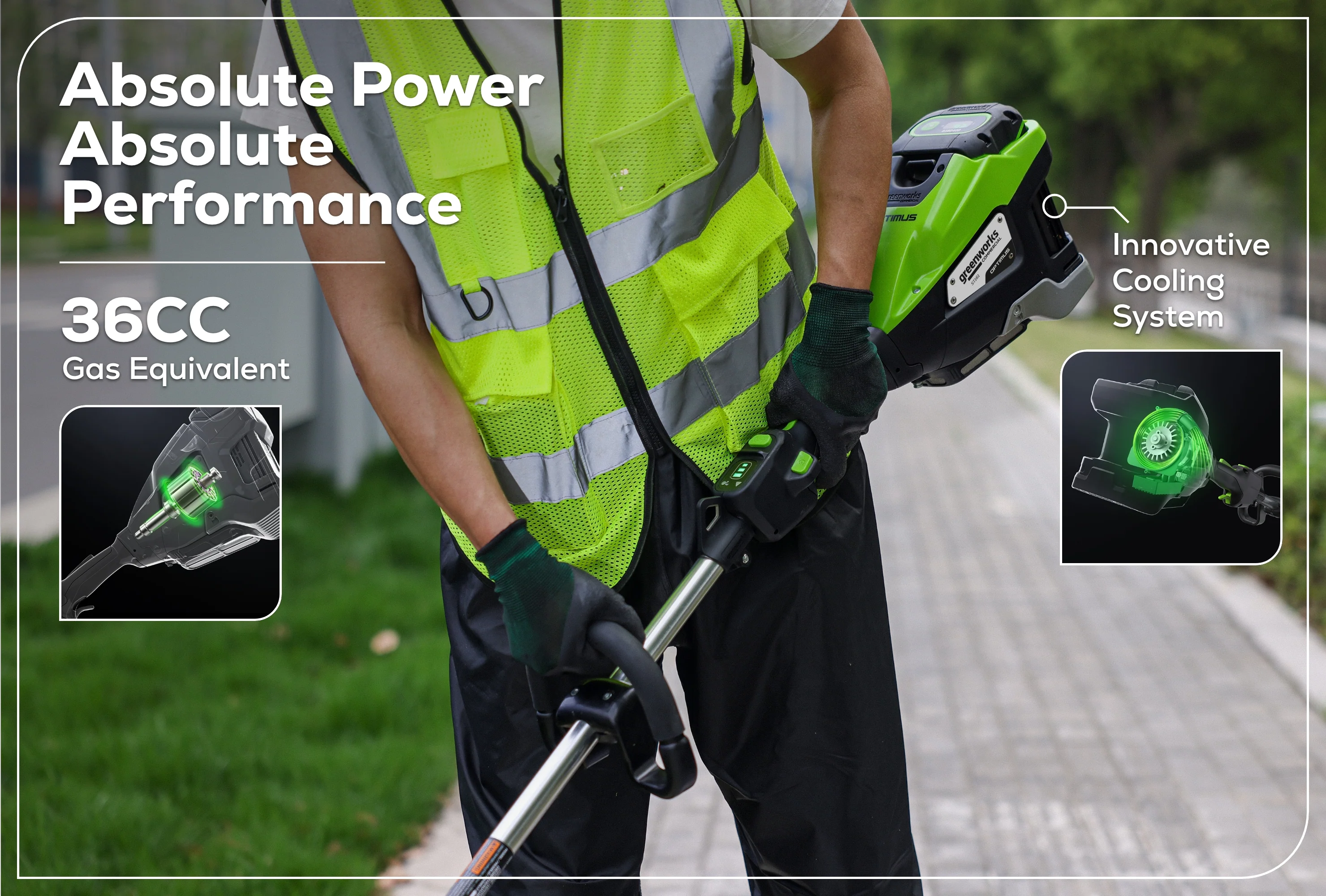 82V OPTIMUS 1.6kW 17" String Trimmer With Core300 DP Kit  | ST161-C3DP - Image 3