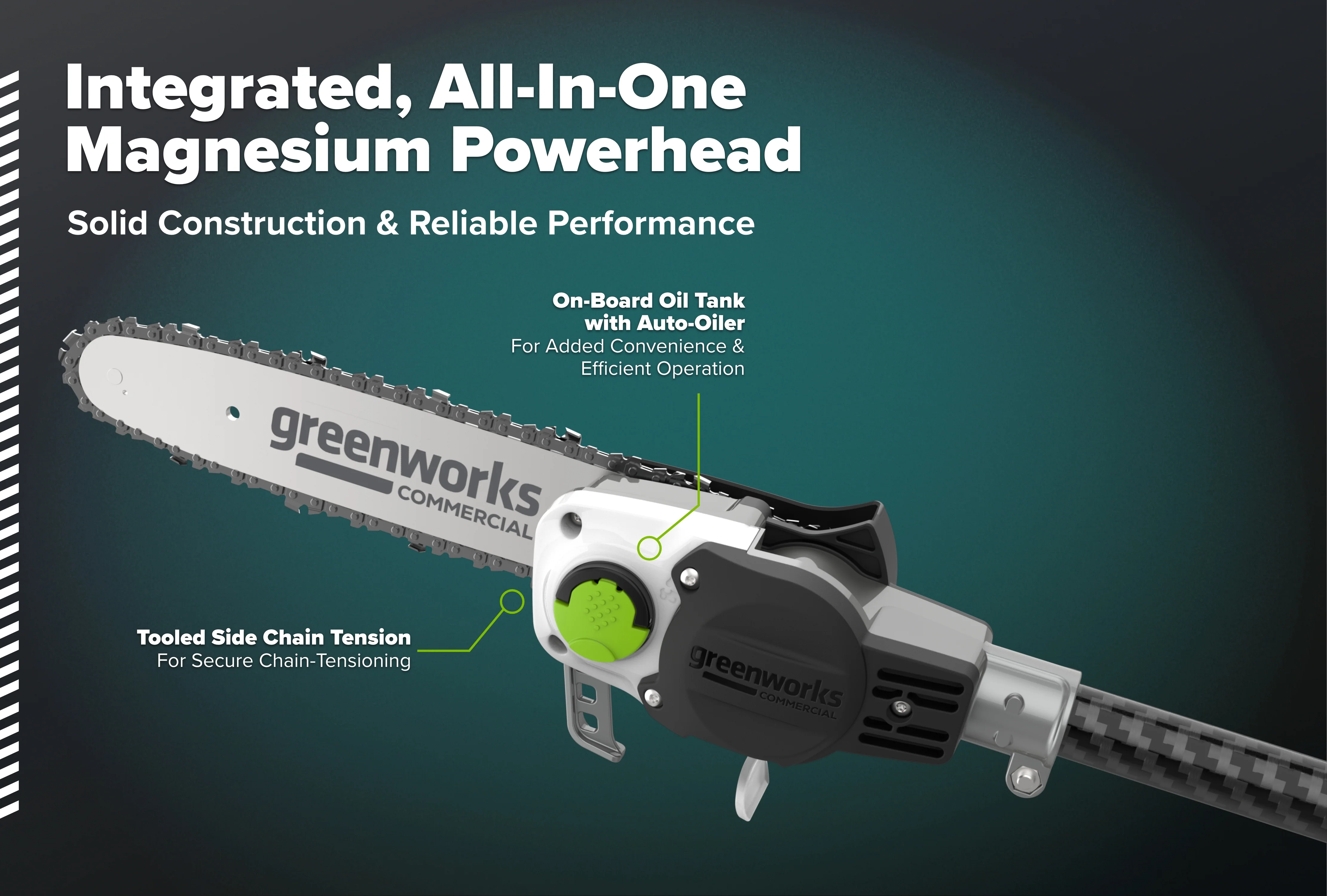 82V OPTIMUS 10" Polesaw with Carbon Fiber Shaft  | OPS300T - Image 5