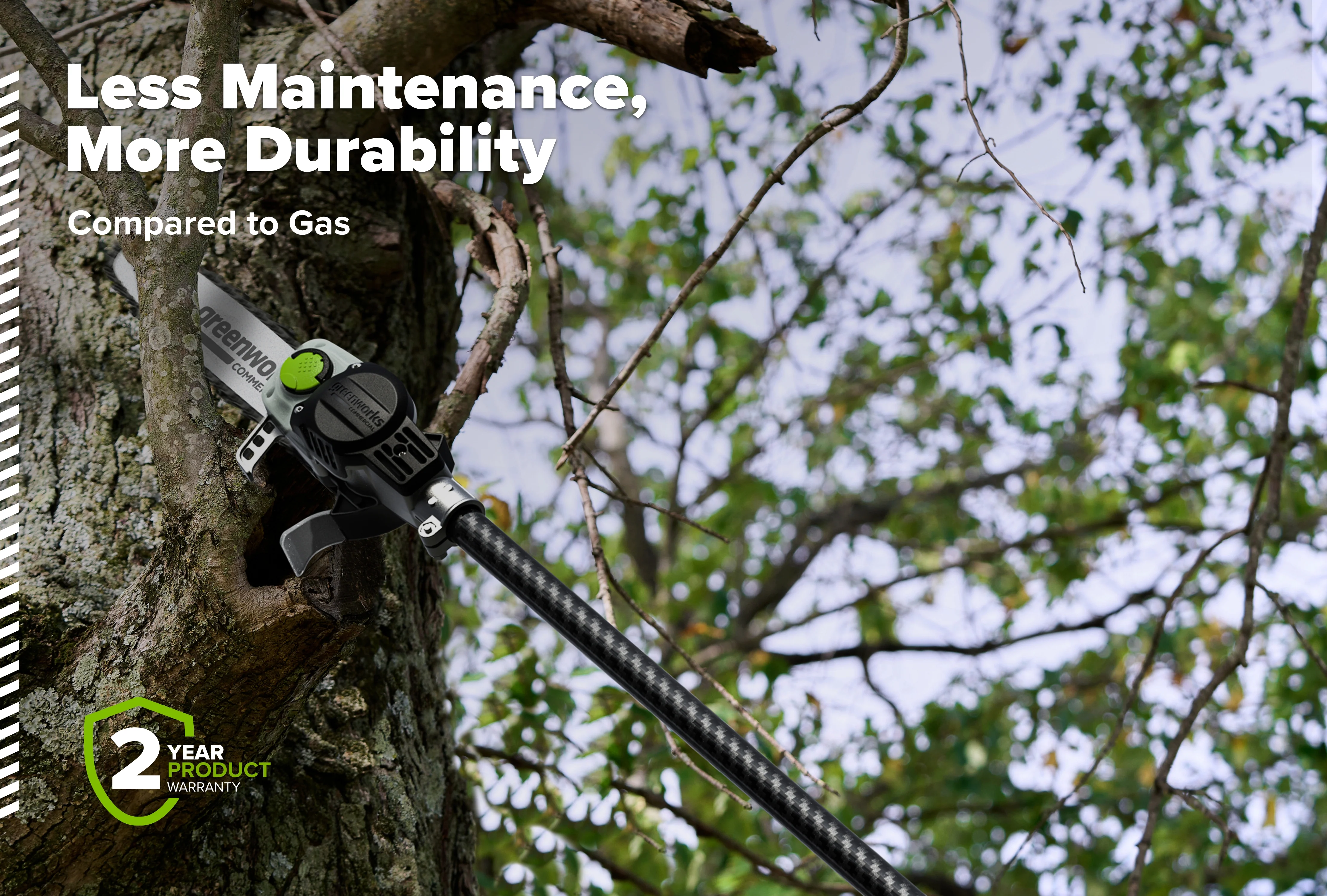 82V OPTIMUS 10" Polesaw with Carbon Fiber Shaft with CORE300 Battery and Charger | OPS300T-C3DP - Image 8