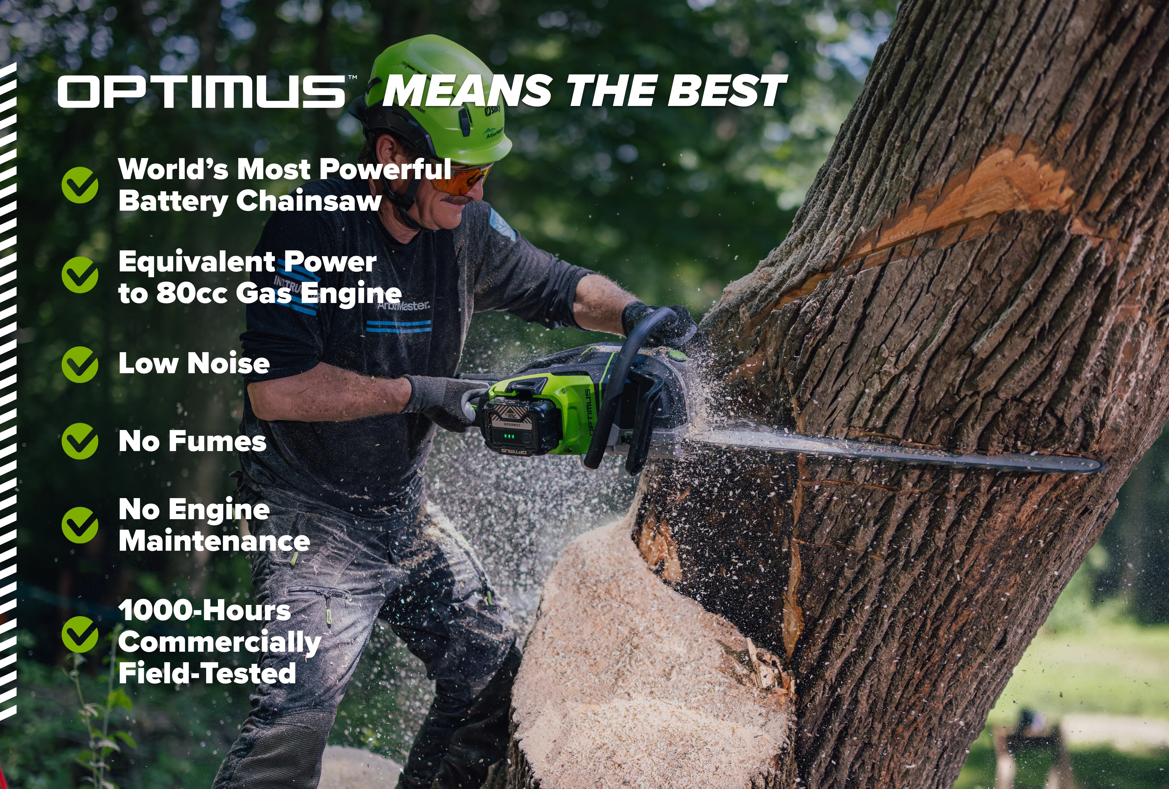 82V OPTIMUS HOGSAW 5.0kw Chainsaw Kit with CORE530 Battery & DP Charger | OCS800-C5DP - Image 11