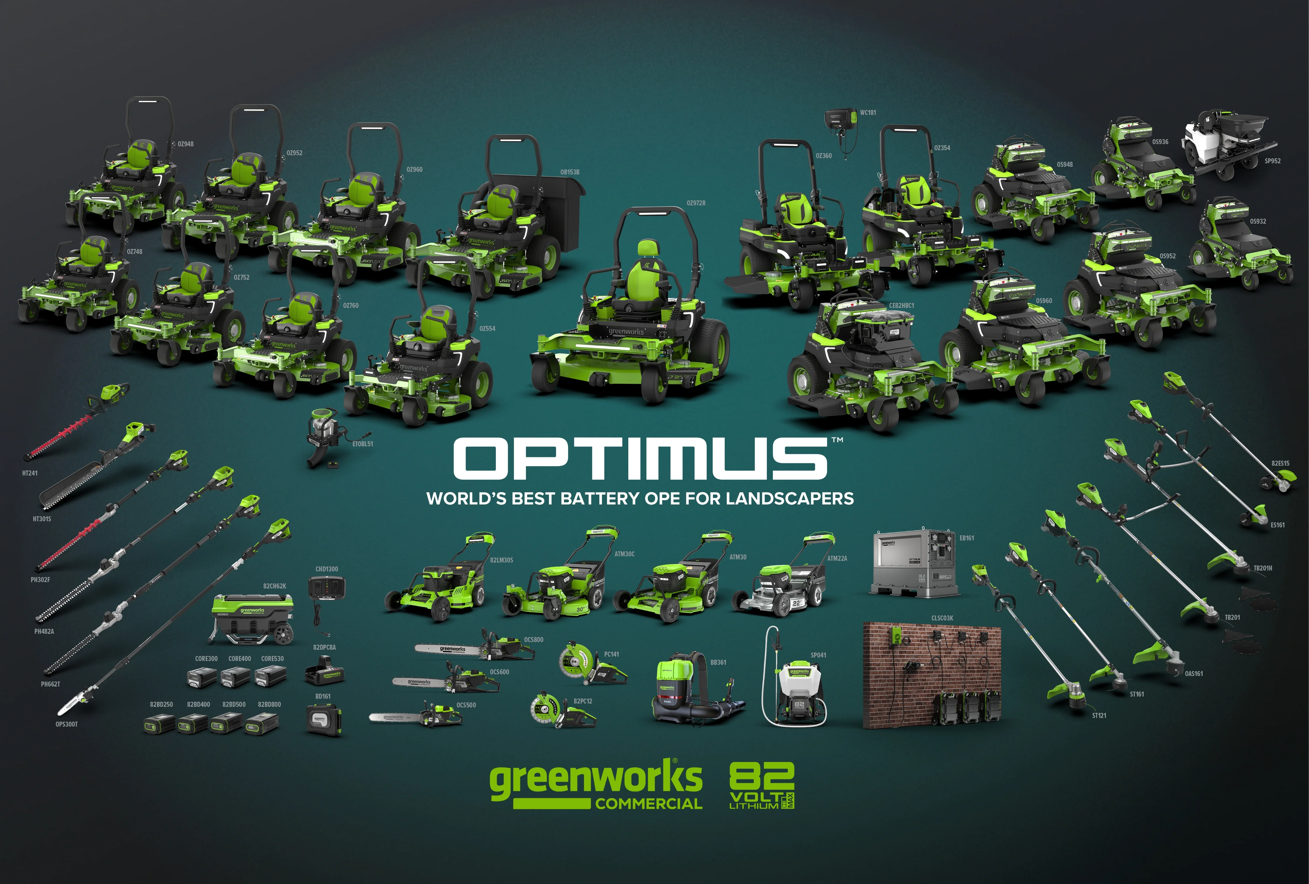 82V OPTIMUS 20" Mid-Pole Articulating Hedge Trimmer with (1) Core300 and Dual Port Charger | PH482A-C3DP - Image 15