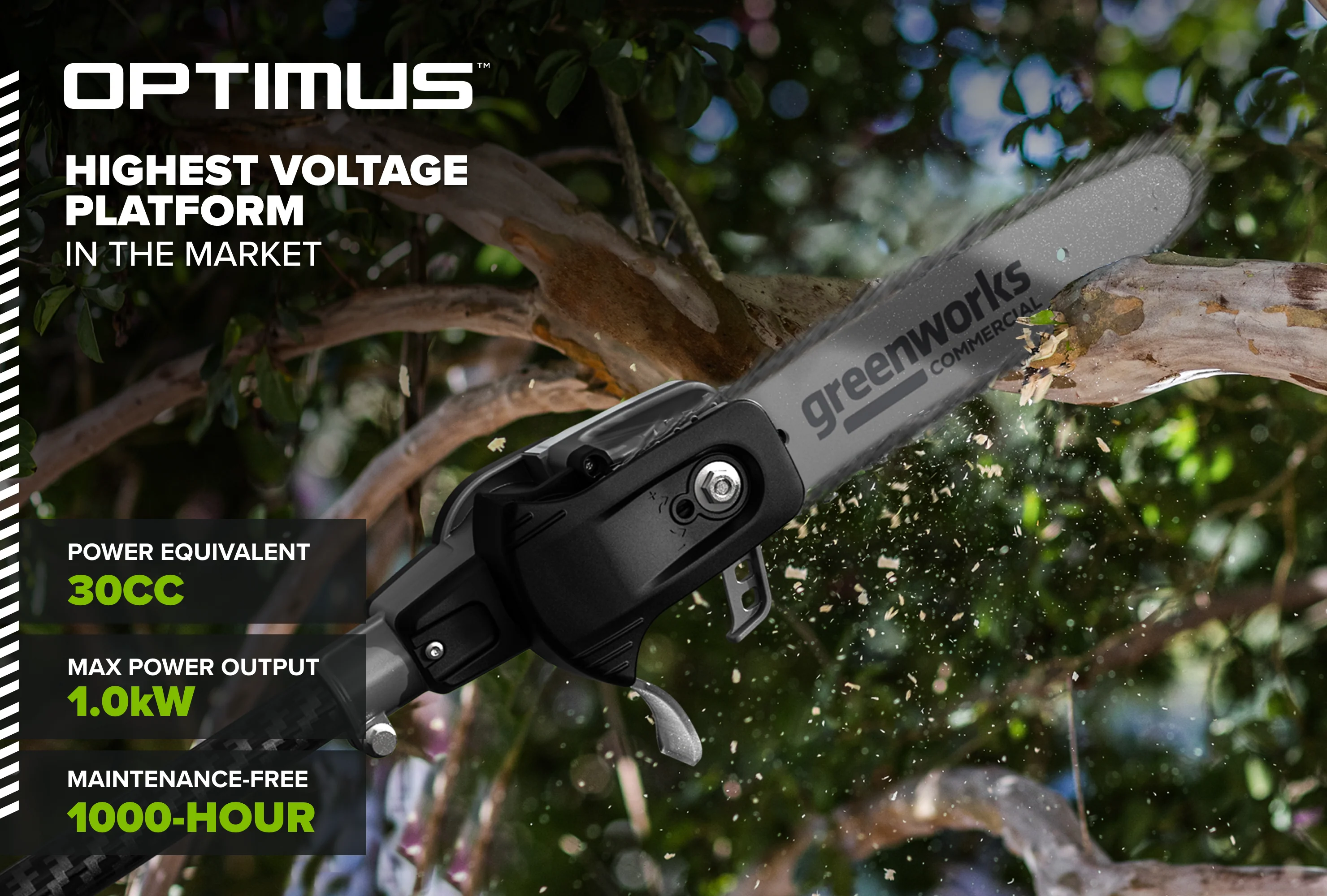 82V OPTIMUS Fixed Shaft Polesaw | OPS300 - Image 3