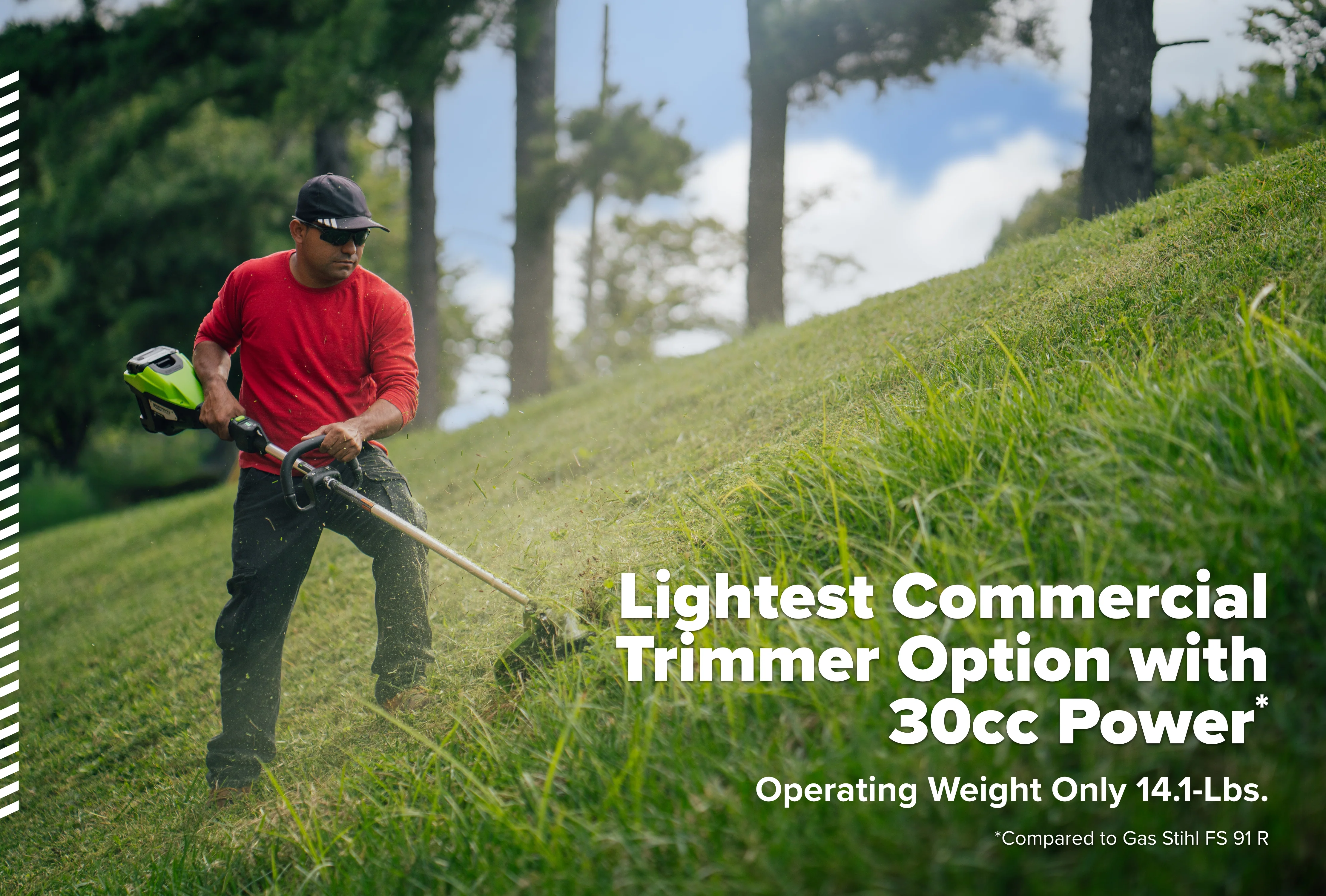 82V OPTIMUS 1.3kW 17" Top Mounted String Trimmer Kit  | ST131C2 - Image 3