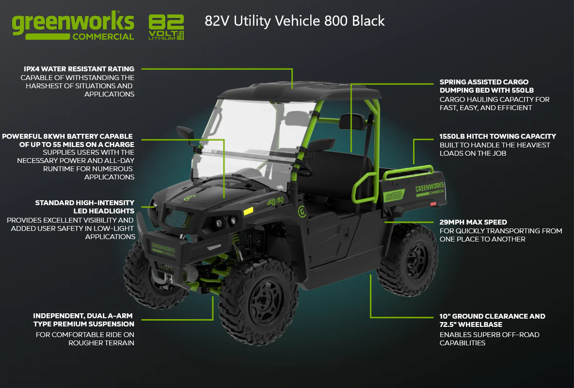 82V Utility Vehicle 800 Camo | U800SC - Image 9